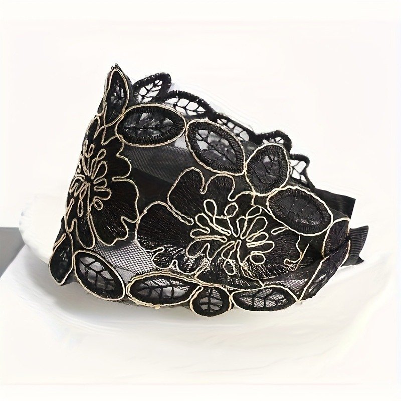 2 PCs । Embroidered Lace Hijab Band । CN-64 - Image 5
